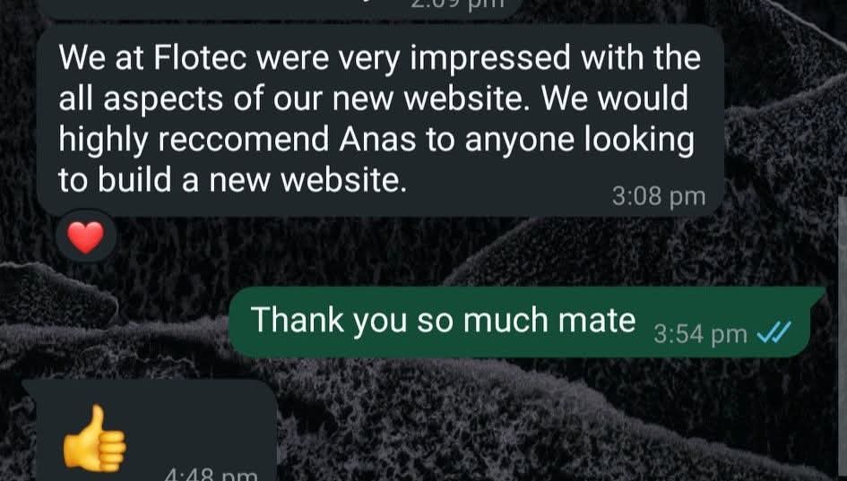 faithinsujood's tweet image. A recent feedback from client Alhamdulillah 🤍
#needawebsite #websitedeveloper #websitedesign
