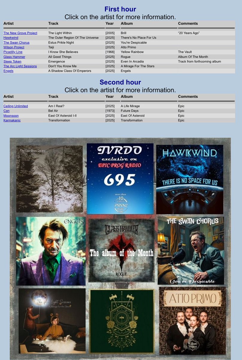 epicprogradio's tweet photo. Tonight on https://t.co/RyZDzcpoVT and other streaming radio apps.
TVRDO Show
Presenter, Frans Verweij
10pm CET, 9pm UK time, 4pm EST
https://t.co/PLTBHlkHot
#progressiverock #progrock #neoprog #independentmusic #newprog #recentprogonly #airplay #whattheprog #epicprogradio https://t.co/X6jbYHUxQe