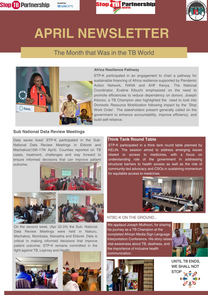 Happy New  Month! 
Quote: "We cannot address TB only with vaccines and medications. We cannot address it only with comprehensive STP programs. We must also address the root cause of tuberculosis, which is injustice."
Here`s a glimpse of April`s Activities.