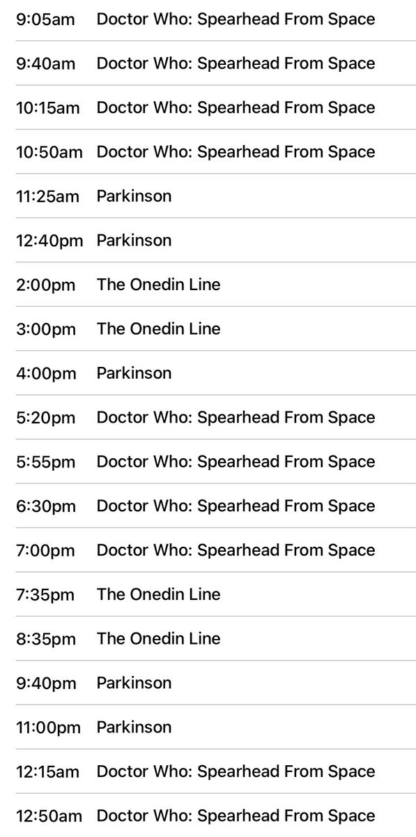 Today classic Doctor Who repeats start on U&amp;Eden, starting with Spearhead from Space.