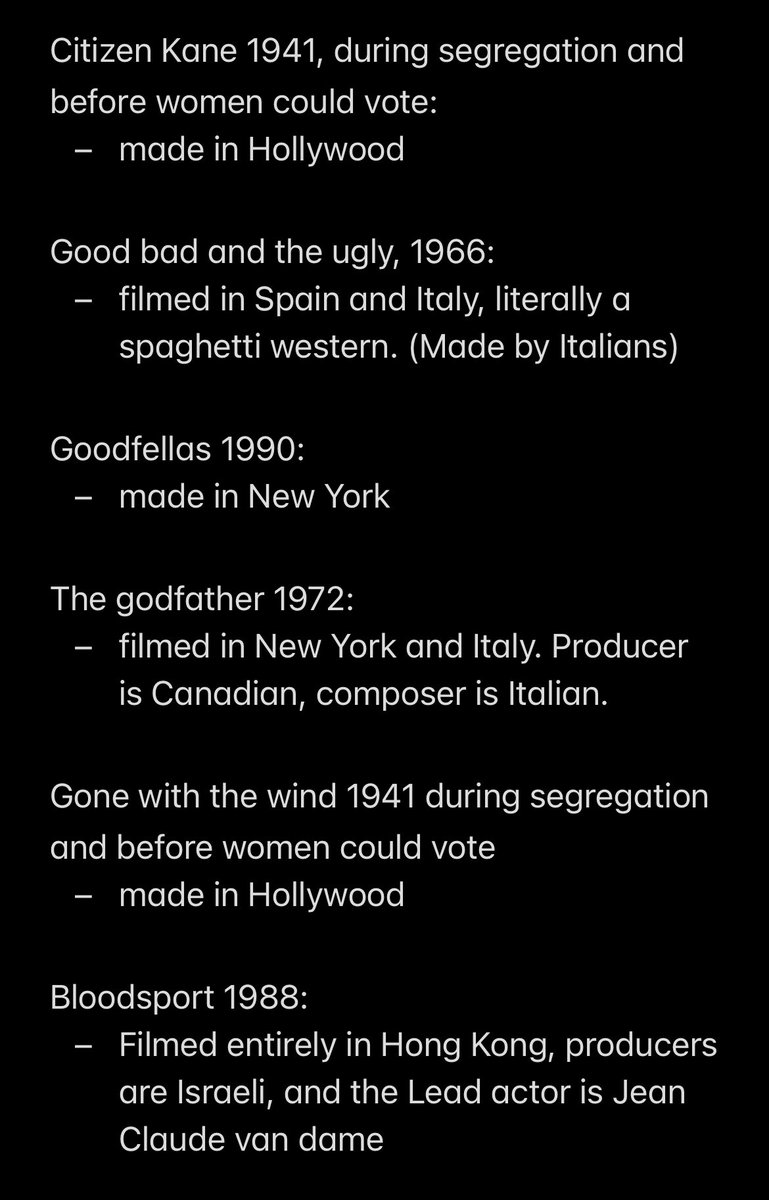 Donald trumps favourite movies! Interesting how half of them aren’t made entirely in America!