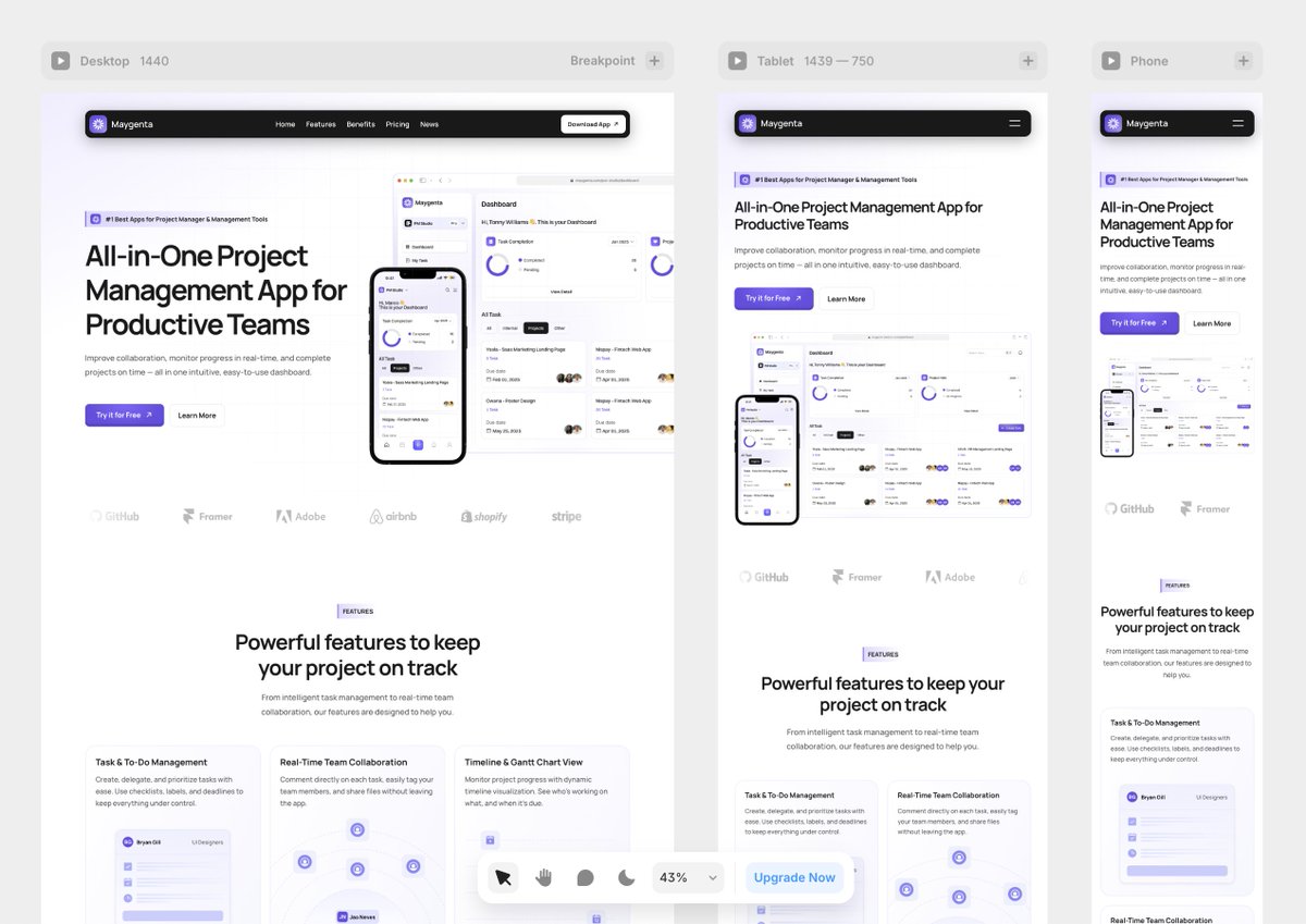 samar_jamil7's tweet image. On to the responsive part for my next @framer template!

How does it look?