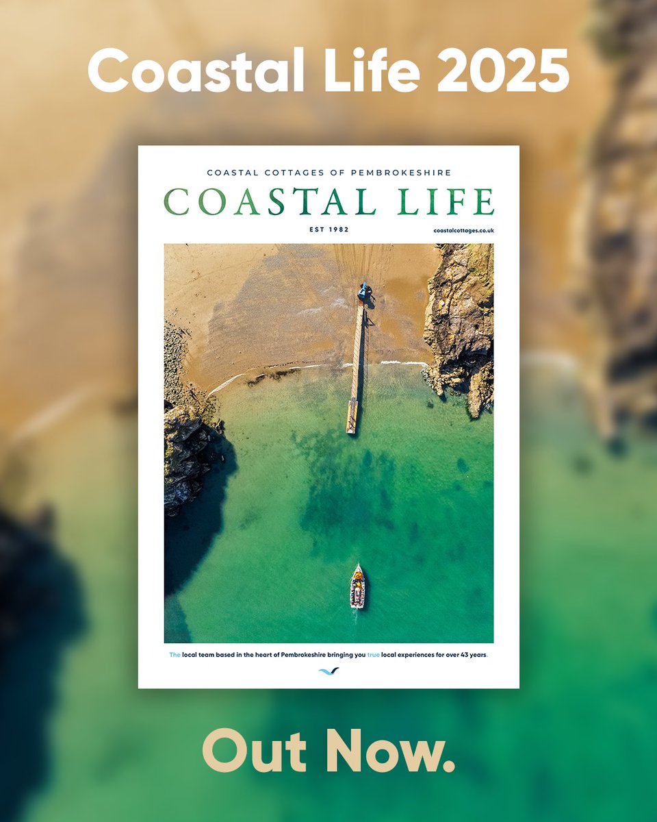 📖 NEW 2025 Coastal Life out now 📖

Order yours for FREE: l8r.it/B9bE
⁠
This issue covers #DogFriendly escapes, #LuxuryTravel, #DarkSkies and so much more. We also highlight some of our beautiful cottages 🏡 
⁠
#coastalcottages #visitwales #visitpembrokeshire