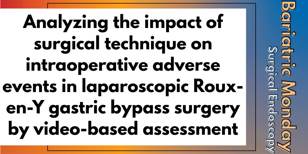 #BariatricsMonday – How does surgical technique impact intraoperative events in LRYGB?

This video-based study shows that variations between centres affect timing &amp; frequency of iAEs. Longer ops = more severe events.

Read: link.springer.com/article/10.100…