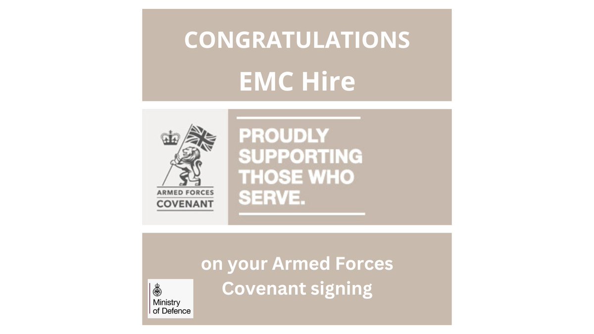 EAEmployers (@eaemployers) on Twitter photo Congratulations to EMC Hire on signing the Armed Forces Covenant.
#ArmedForcesCovenant
#ForOurForces
<a href="/EMCHireLtd/">EMC Hire Ltd</a> Congratulations to EMC Hire on signing the Armed Forces Covenant.
#ArmedForcesCovenant
#ForOurForces
<a href="/EMCHireLtd/">EMC Hire Ltd</a>