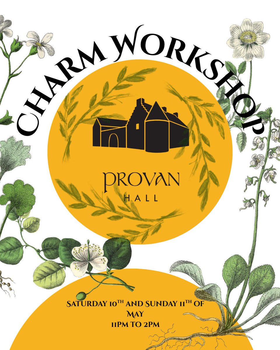 ProvanHall's tweet image. This weekend at Provan Hall, we have an exciting drop-in workshop planned- come along to make charms, using found materials. 

This staff-led workshop is suitable for all ages and is completely FREE! 

On Saturday and Sunday 11am to 2pm!