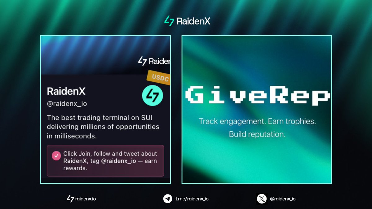 🌟 Happy new week, Sui fam!

Have you joined the RaidenX <a href="/GiveRep/">GiveRep</a> Loyalty Program yet? Drop a post, share your thoughts, and comment about RaidenX in this post 🤩

👉 giverep.com/loyalty