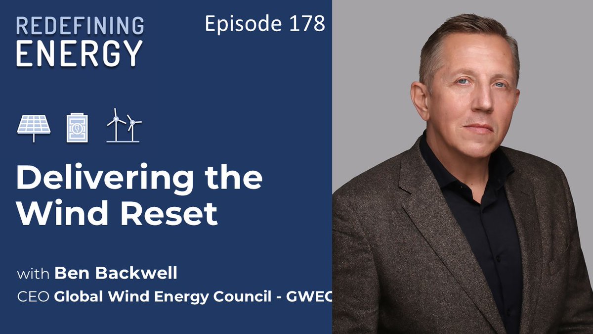 Redef_Energy's tweet image. 🎙️Ep178. Delivering the Wind Reset
#applepodcast podcasts.apple.com/gb/podcast/red…
#spotify open.spotify.com/show/4FDIRo16s…
@gerardreid14 @MegaWattXinfo sit down for an in-depth conversation with Ben Backwell, Chair of the Global Wind Energy Council (GWEC).
More here:
gwec.net/reports/global…