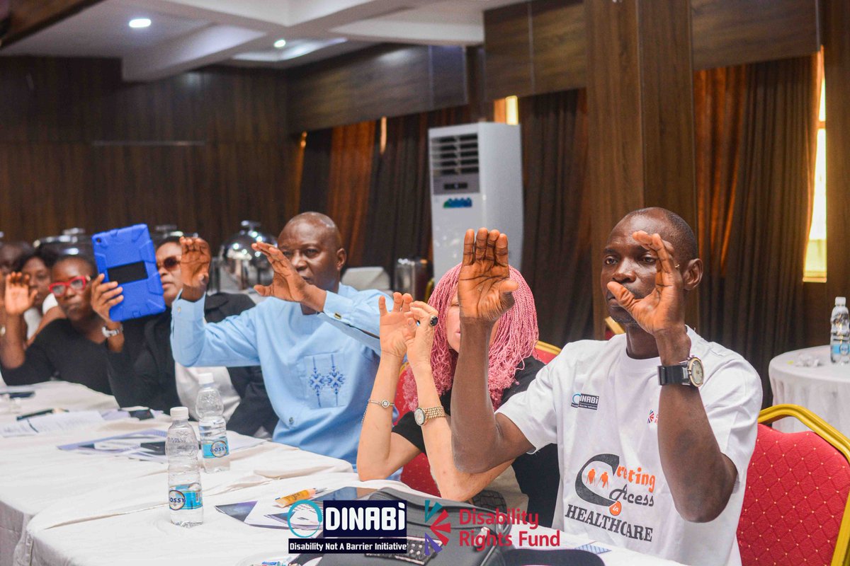 DinabiNig's tweet image. When duty bearers on social protection in Ondo State derived joy in learning sign language interpretation during our recent training workshop with funding from @DisabRightsFund. Thank you Hamed Ayobami Azeez for facilitating the session excellently.

#AccessibleInformationIsKey