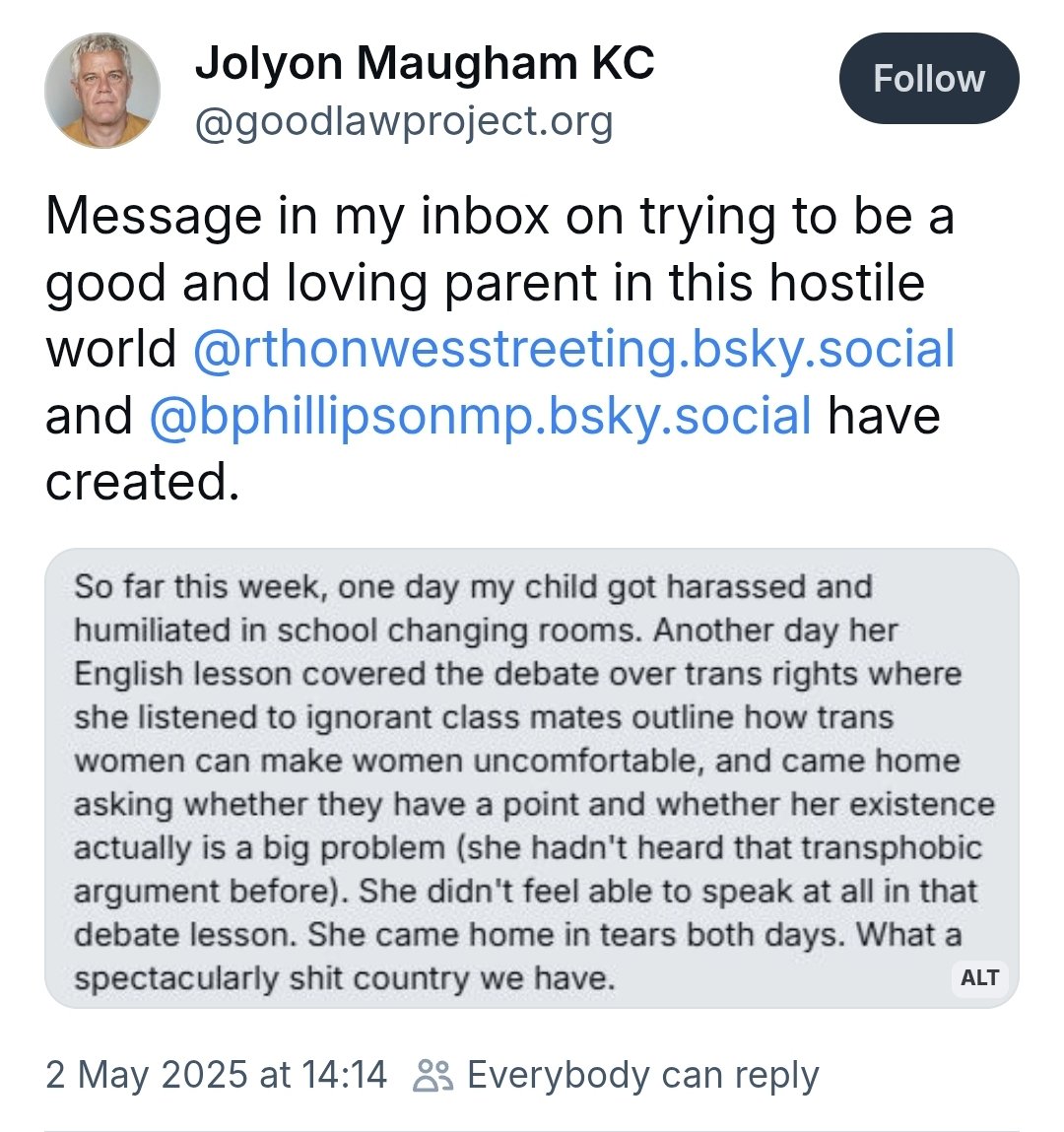 Parents who have affirmed and encouraged their children with the narcissistic expectation that everyone around them will fall in line have done their kids a terrible disservice. They will become increasingly furious and desperate. A bad situation created by gender activists.