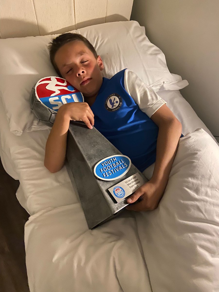 Langley Sports FC (@langleysportsfc) on Twitter photo #TourUpdate
After a heavy evening of over indulgence on the ice-cream, Haribos and fruit-shoots.
The boys finally called it a night
This little u9 superstar made sure the trophy remained safe prior to the journey home
#Champions
#WeAreLangleySports
<a href="/LASportsClubBR3/">LA Sports Club</a>
<a href="/MPSSocietyUK/">MPS Society UK, here for those with rare diseases</a> #TourUpdate
After a heavy evening of over indulgence on the ice-cream, Haribos and fruit-shoots.
The boys finally called it a night
This little u9 superstar made sure the trophy remained safe prior to the journey home
#Champions
#WeAreLangleySports
<a href="/LASportsClubBR3/">LA Sports Club</a>
<a href="/MPSSocietyUK/">MPS Society UK, here for those with rare diseases</a>