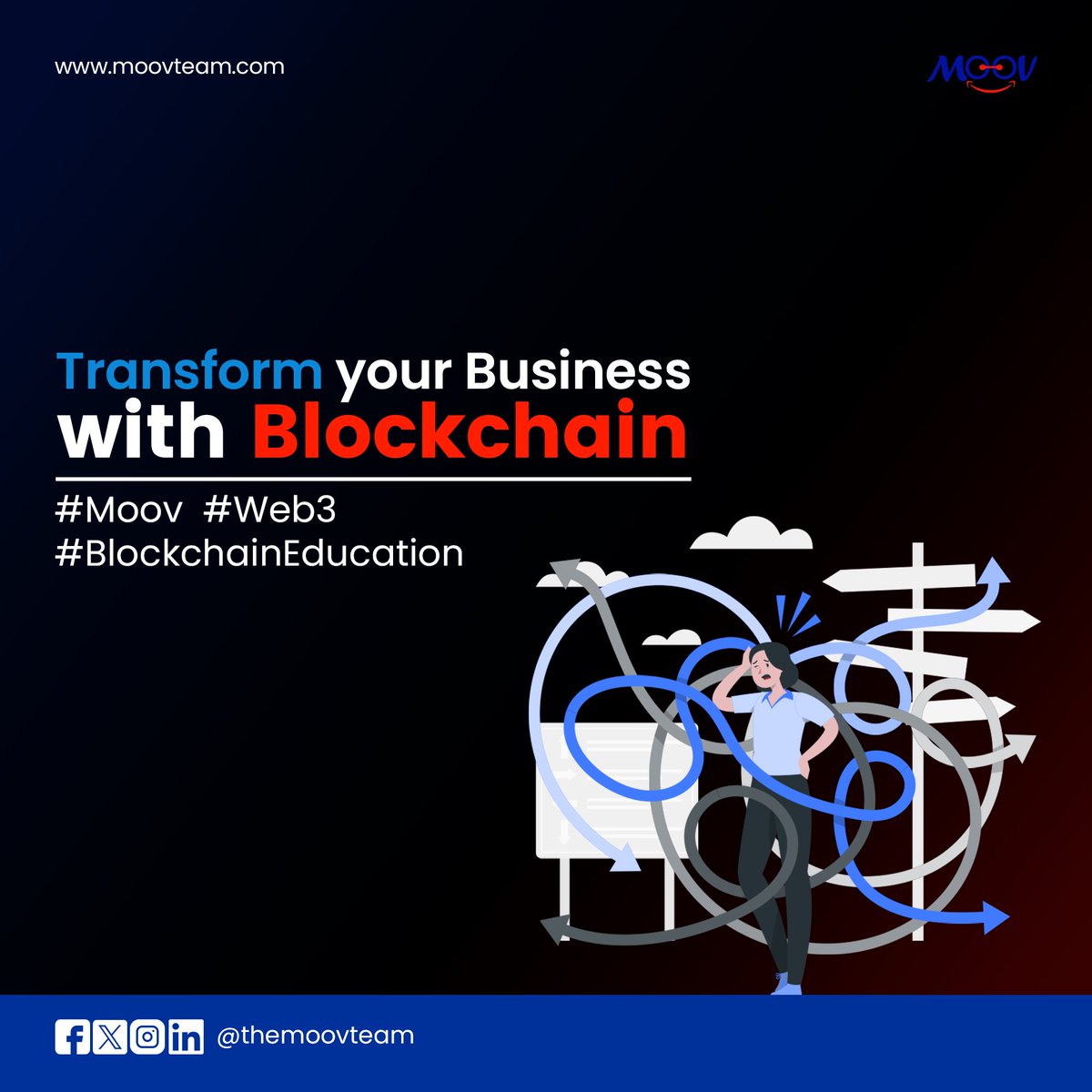 TheMoovTeam's tweet image. Transform Your Business with Blockchain Power!
Moov expert blockchain solutions for efficiency, security, and growth.
Unlock new opportunities, drive innovation! #BlockchainTransformation #Innovation&quot;