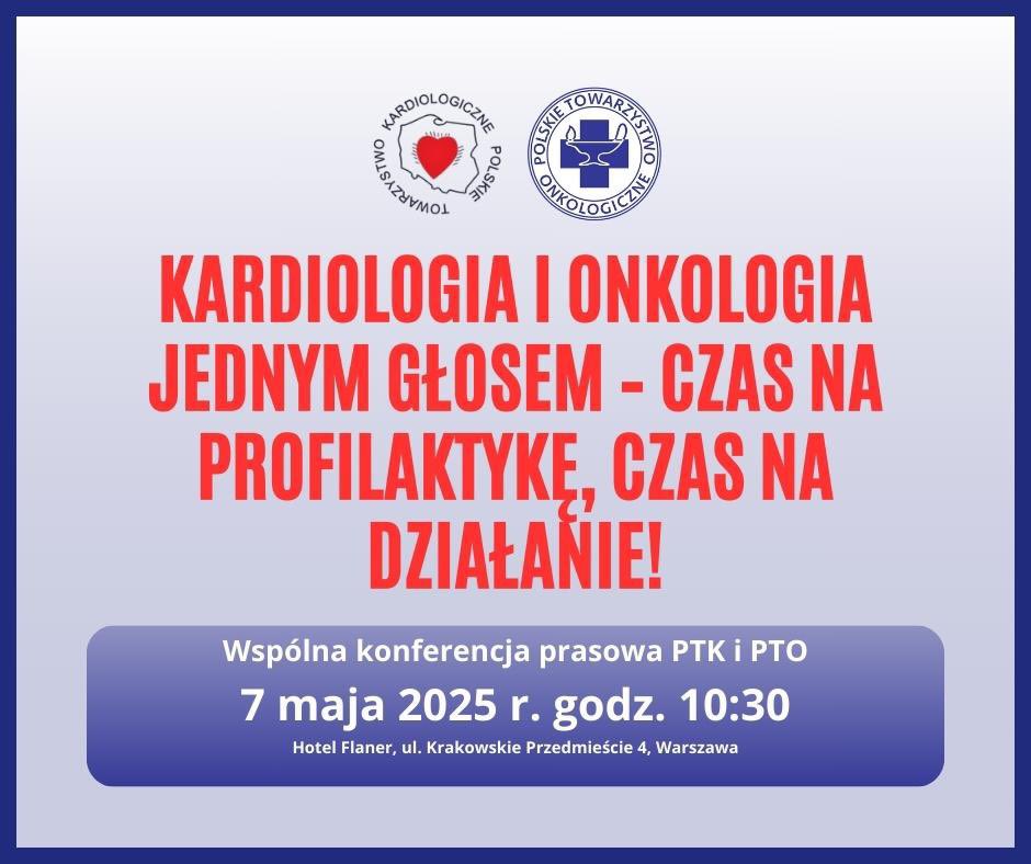 Polskie Towarzystwo Kardiologiczne (@ptkardio) on Twitter photo #KonferencjaPrasowa
Już 7 maja o g. 10:30 wraz z <a href="/OnkologiaPolska/">Polskie Towarzystwo Onkologiczne</a> przedstawimy 5 kluczowych postulatów dla zdrowia i profilaktyki w leczeniu dwóch największych grup chorych. Zapraszamy! #media #KonferencjaPrasowa
Już 7 maja o g. 10:30 wraz z <a href="/OnkologiaPolska/">Polskie Towarzystwo Onkologiczne</a> przedstawimy 5 kluczowych postulatów dla zdrowia i profilaktyki w leczeniu dwóch największych grup chorych. Zapraszamy! #media