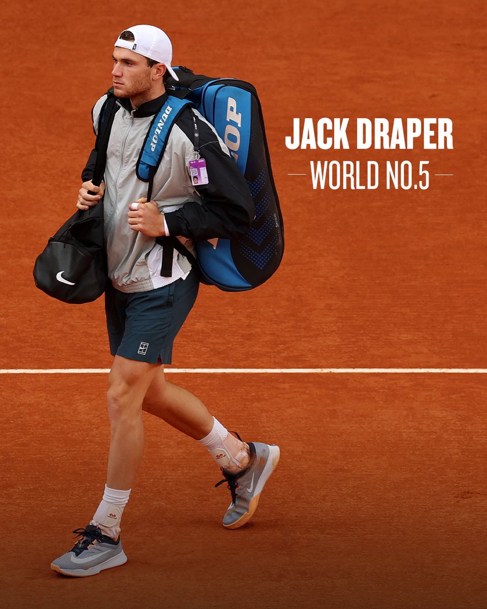 ⬆️ <a href="/jackdraper0/">jack draper</a> is officially World No. 5 

#BackTheBrits 🇬🇧