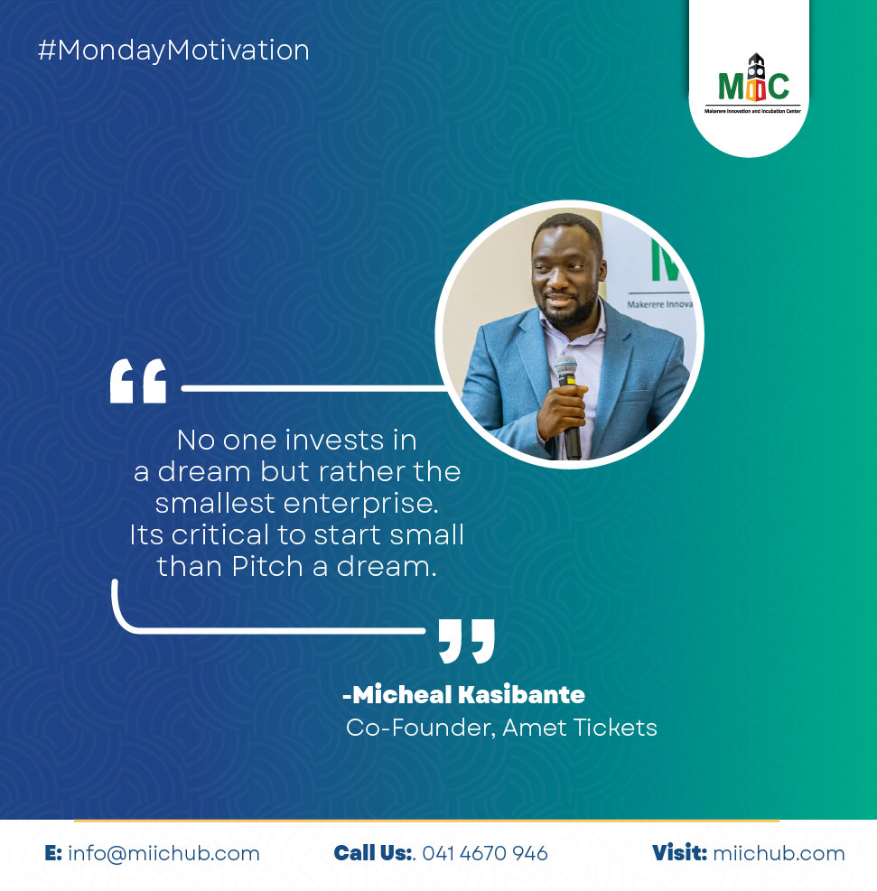 miic_ug's tweet image. #MondayMotivation

Daring to do the smallest portion is a core start of  achieving success.
Taking a risk to start is key to startup development.

Its a New Week, It's another opportunity to do more.

 #InnovateWithUs