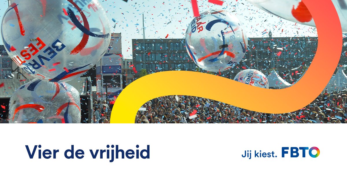Vandaag vieren we de vrijheid! 💙 We wensen je een feestelijke #Bevrijdingsdag. 🥳