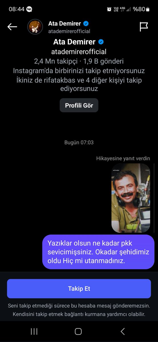 Ne kadar da. PKK sevici varmış etrafımızda oysaki..