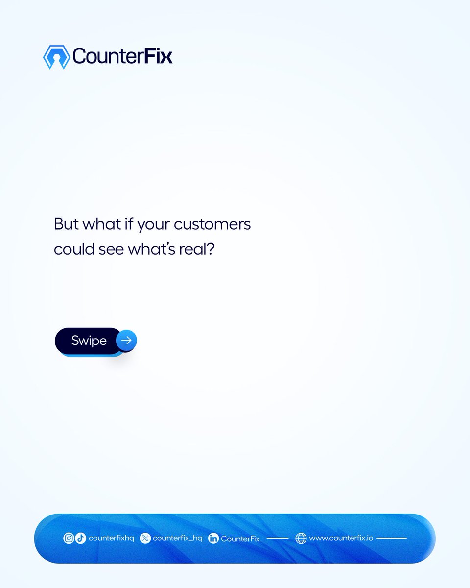 counterfix_hq's tweet image. One fake product can break consumer trust.
With @counterfix_hq , every item comes with a tamper-proof digital identity -so your authenticity shines through.
Genuine products, Guaranteed 💙
Secure your products!

#ConsumerTrust #CounterFix #AntiCounterfeit