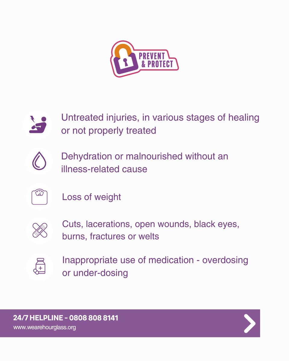 wearehourglass_'s tweet photo. Physical abuse in older adults can show up in many different ways. If you’re concerned that you or a loved one might be experiencing abuse, here are some signs to watch for. #preventandprotect #hourglasssaferageing #essexmillonmurders #signsofabuse https://t.co/JqIULGBWFs