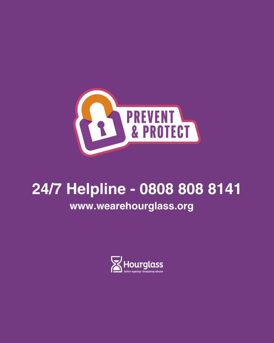 Physical abuse in older adults can show up in many different ways. If you’re concerned that you or a loved one might be experiencing abuse, here are some signs to watch for.  #preventandprotect #hourglasssaferageing #essexmillonmurders #signsofabuse