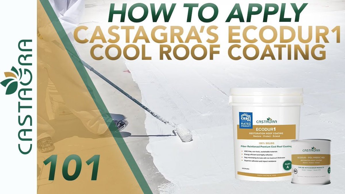Ecodur1 Cool Roof Coating from Castagra is now available! In this video, we go over how to correctly apply Ecodur1 Cool Roof Coating.

Is Ecodur1 right for your next commercial #roofcoating project? Reach out to us for more info! 

youtube.com/watch?v=QCt3pz… 

#roofing #roofers