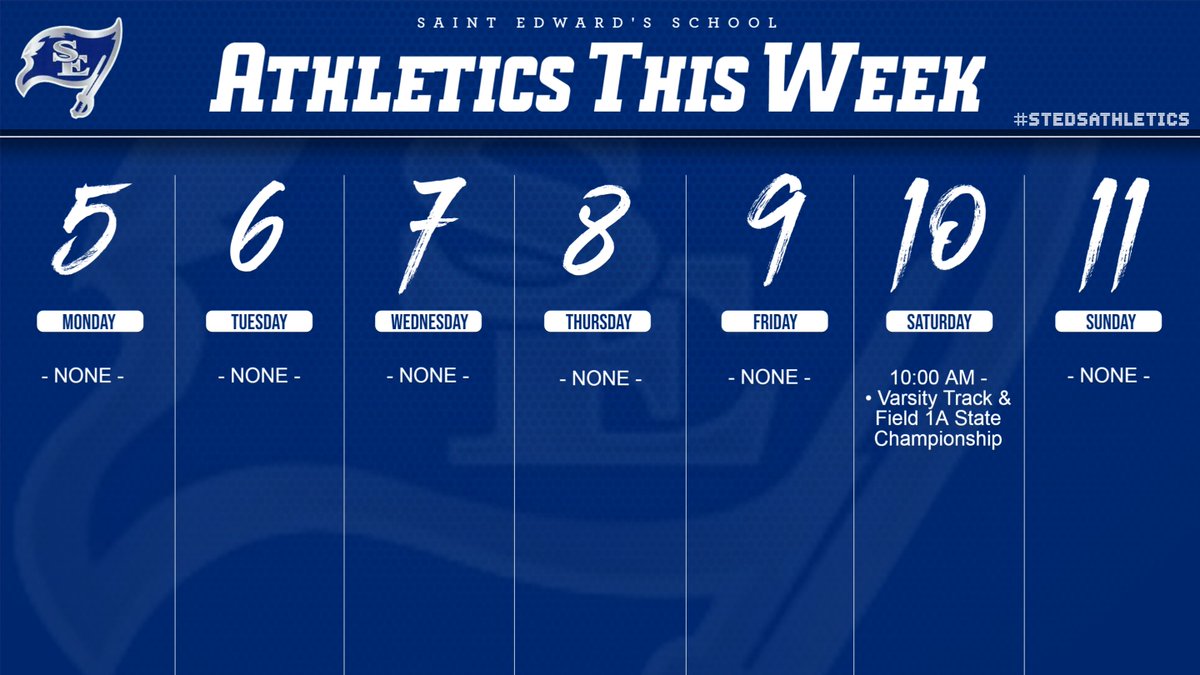 SES Weekly Athletic Schedule for May 5-11. Go, Pirates!
