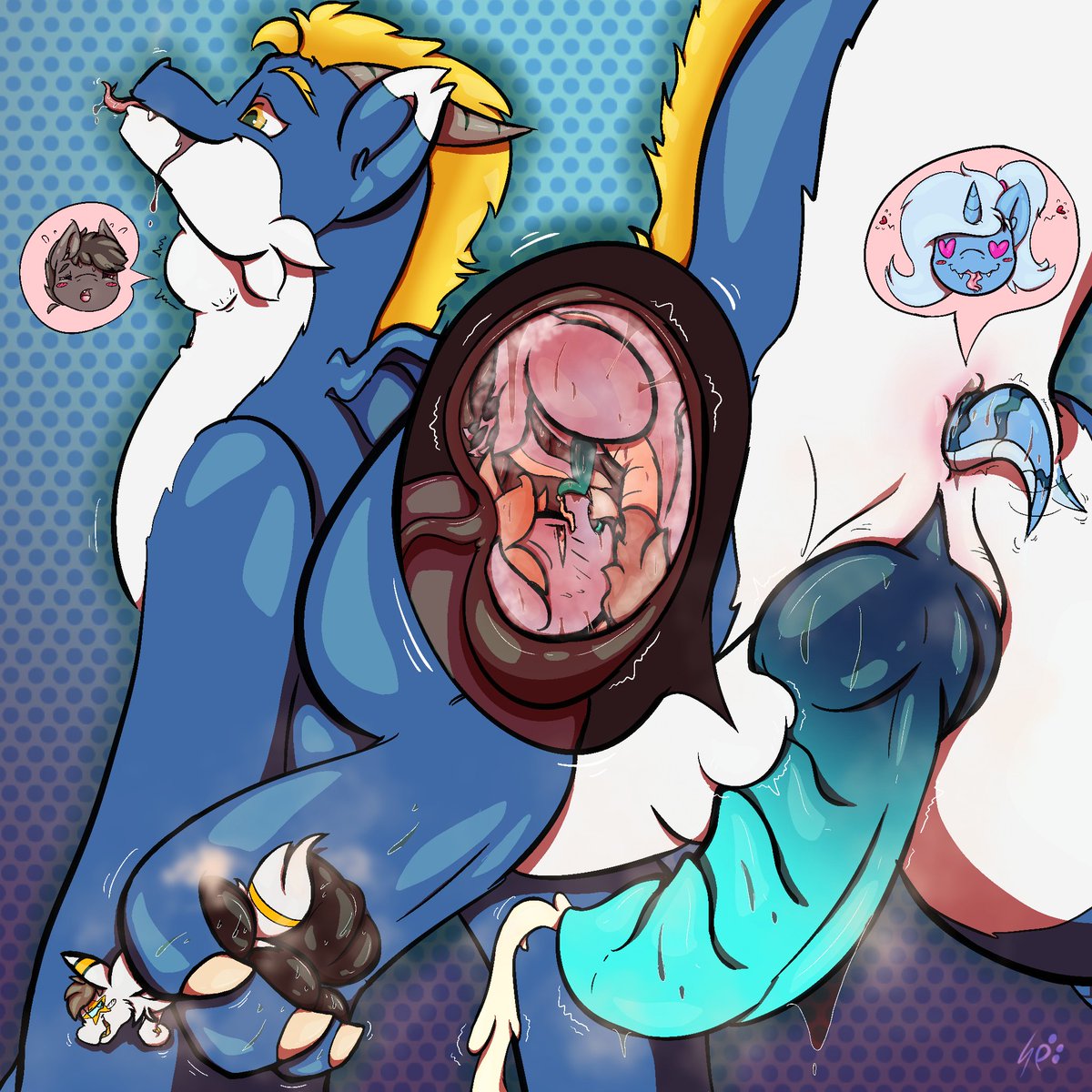 Birthday gift for my  friend <a href="/Percy_Technic/">Nyama</a> ~
Looks like he sent me t.too deep in his member..h.hehe ^/^;
<a href="/WaxFeather/">Wax Feather/waxfeather.bsky.social</a> , <a href="/Triksa_swp/">Triksa</a> and <a href="/StardustBre/">🔞Stardust the Typhon</a> were invited too and..w.well, let's Say that they had their "personal seats" at the party ~