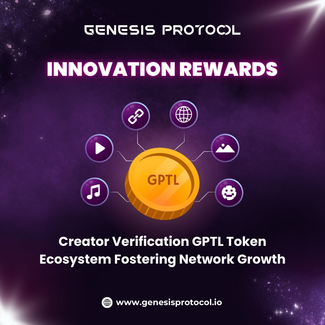 🎯Genesis Protocol rewards verified creators with GPTL tokens—fueling creativity, trust &amp; growth in a decentralized IP ecosystem.

🌐 genesisprotocol.io

#GPTL #GenesisProtocol #Web3 #CryptoRewards #CreatorEconomy #TokenEconomy #BlockchainTech #DigitalAssets #CryptoEcosystem