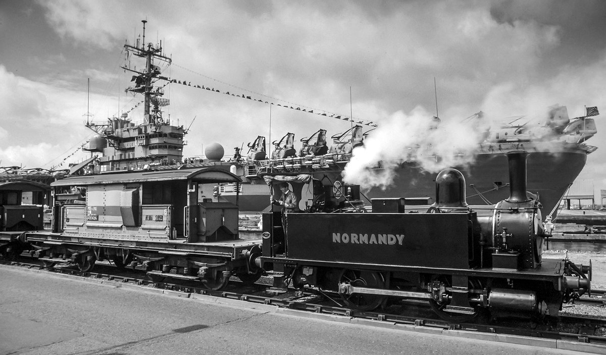 Mike Spencer (@mikespencerpics) on Twitter photo Military-ish photo for today!
B4 0-4-0T 'Normandy' at Southampton Docks in company with a USS Carrier (whose name I'm not sure of) with lots of Helicopters on deck (I would say Chinooks but not certain either!)
It was a brilliant photo charter.
<a href="/RailwayMagazine/">The Railway Magazine</a>
<a href="/chris_railway/">Chris Milner 🦊</a> Military-ish photo for today!
B4 0-4-0T 'Normandy' at Southampton Docks in company with a USS Carrier (whose name I'm not sure of) with lots of Helicopters on deck (I would say Chinooks but not certain either!)
It was a brilliant photo charter.
<a href="/RailwayMagazine/">The Railway Magazine</a>
<a href="/chris_railway/">Chris Milner 🦊</a>