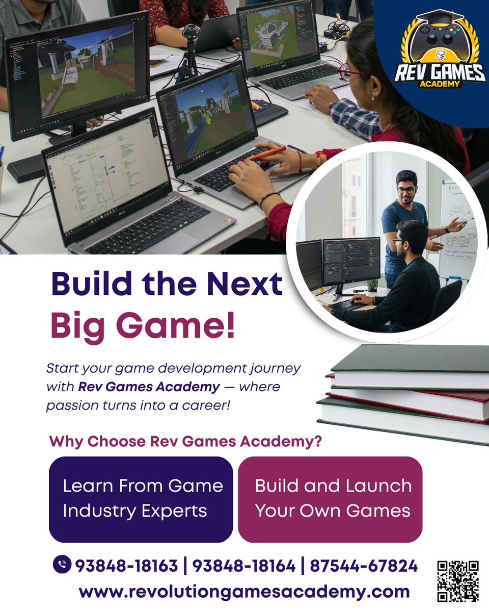 RevGamesAcademy's tweet image. 🎮 Don’t Just Play Games — Create Them!
Are you someone who loves playing video games and dreams of making your own someday?
Now’s your chance  turn that passion into a career with Rev Games Academy!

#GameDevelopment #GamersToDevelopers #GameDevTraining  #LearnGameDevelopment