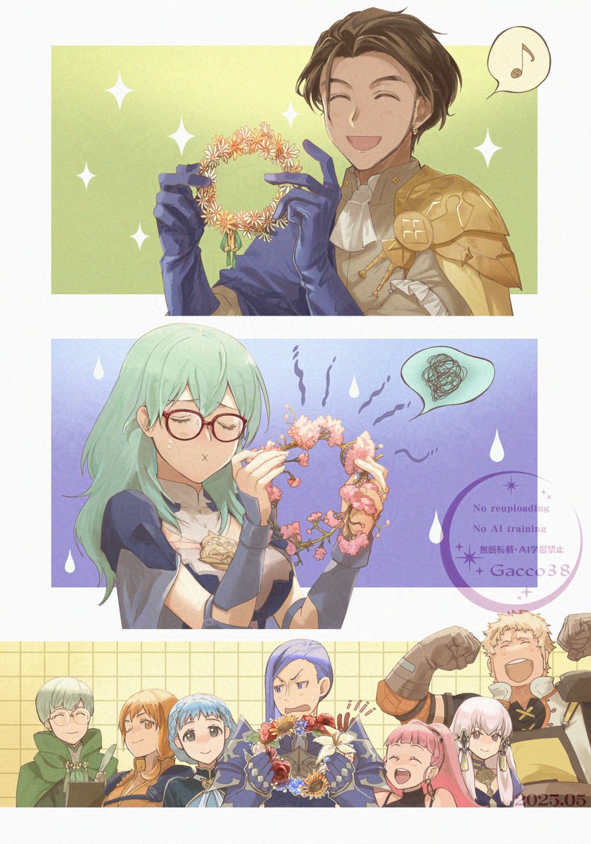 今年のホワイトデー絵の予定だったもの…クロレスと金鹿🌼