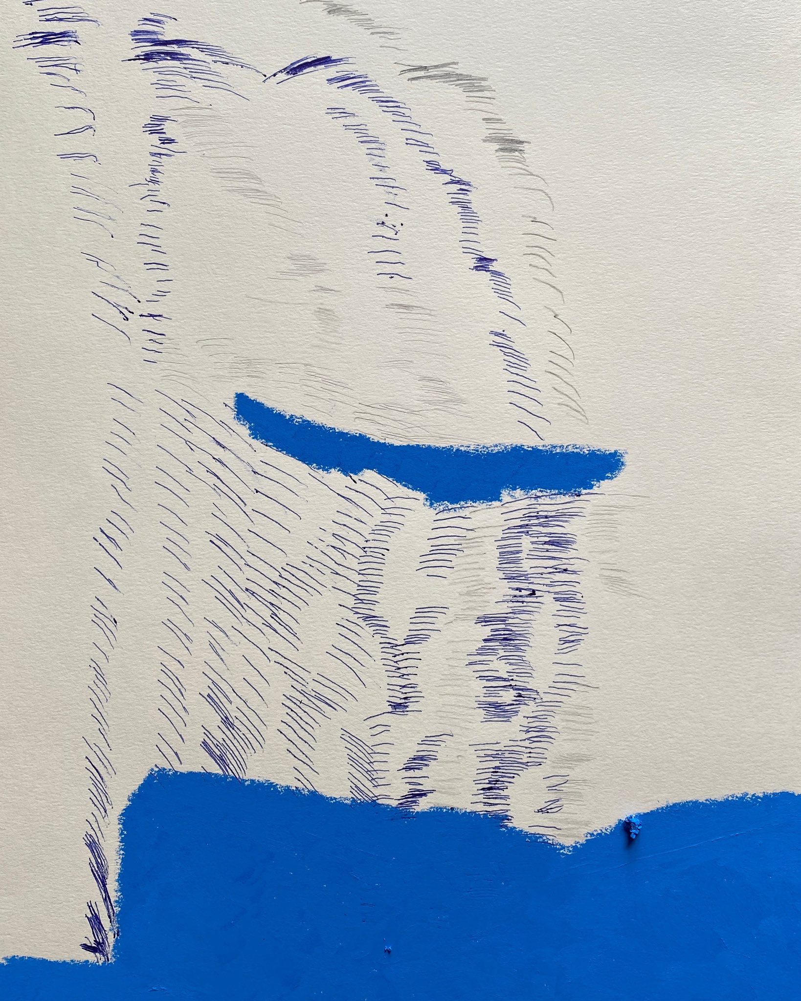 廣田久美子 「チューリップ」 墨彩画 落款有り