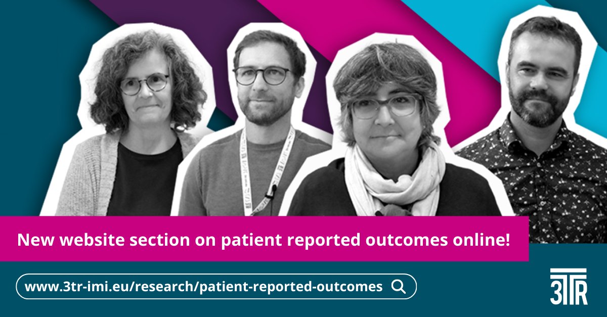New on the #3TR website: our section on patient-reported outcomes (PROs) is now live! 🎉💻

💡Discover why #PROs matter in improving patient care and how 3TR is contributing to this vital field.

🔗 Explore more here: 3tr-imi.eu/research/patie…

#3TR #PatientCentredCare #PROs