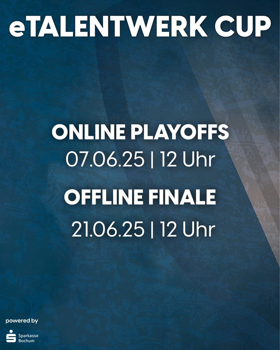Werde das nächste eSports-Talent des VfL Bochum 1848! Bist du bereit für den eTalentwerk Cup 2025? 🎮🏆

Vier Online-Turniere 🖥️, ein großes Finale vor Ort! 🏟️

📅🔗 Alle Termine, Infos und die Anmeldung findest du jetzt auf vfl-bochum.de