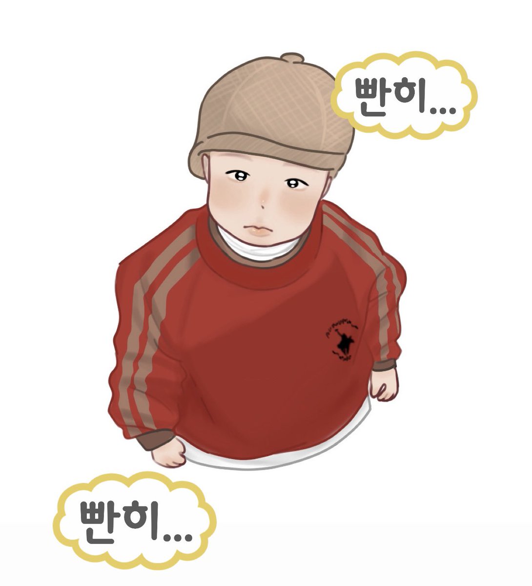 meaning0417's tweet photo. 현민이 아가시절을 그려보앗어뇨…🥺
#변현민 https://t.co/TNU2hCCkff