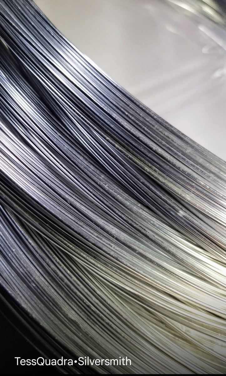 #AlphabetChallenge 
#WeekSForSilver 
Silver is never used in pure form,it is too soft. It has to be alloyed with other metals to make it strong,hence it becomes Sterling Silver, 92.5% +7.5% other metals.Pictured here are sterling silver wires in different gauges.