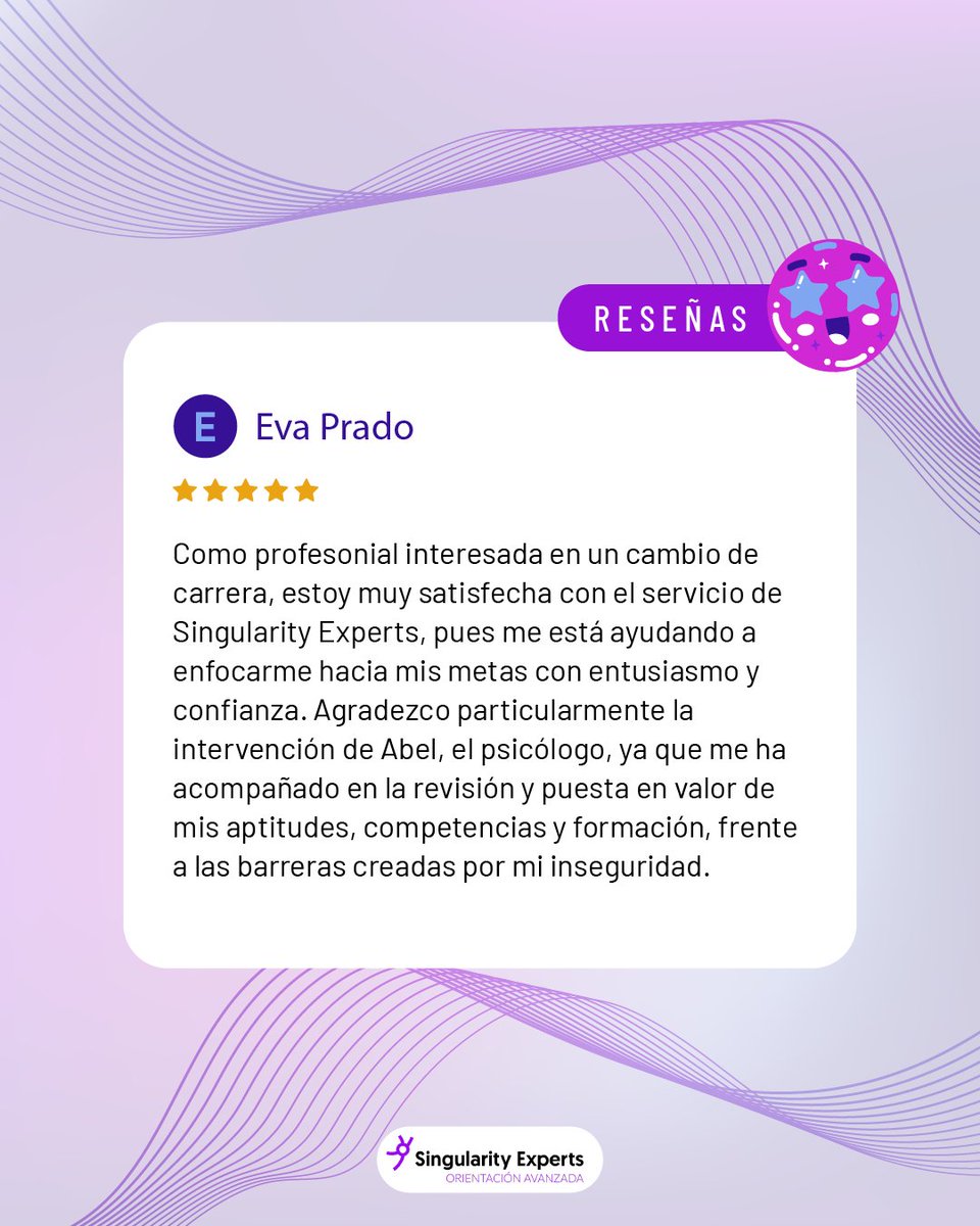 Muchas gracias por compartir tu experiencia, Eva. 🙌🏼

Nos alegra saber que el acompañamiento, especialmente de Abel, ha sido tan importante en tu camino hacia el cambio profesional. ☺️