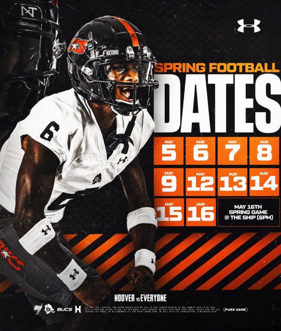 First Day Of Spring Ball Today. Any Coaches That Want To Evaluate Me In Pads, Pull Up. Time To Work. 🏴‍☠️. <a href="/BucsFootball/">Hoover Bucs Football</a> <a href="/coachCEnglish/">Coach English</a> <a href="/RecruitHoover/">#RecruitHoover</a> <a href="/CoachL__/">Coach L</a> <a href="/coach_hadac/">Coach Isaac</a> <a href="/BamaPrepsFB/">BamaPreps</a> <a href="/AL7AFootball/">Alabama7AFootball</a> <a href="/HallTechSports1/">Hall-Tech Sports</a> <a href="/TDARecruiting/">Touchdown Alabama Recruiting</a> <a href="/PrepRedzoneAL/">Prep Redzone Alabama</a> @RivalsFriedman <a href="/adamgorney/">Adam Gorney</a>