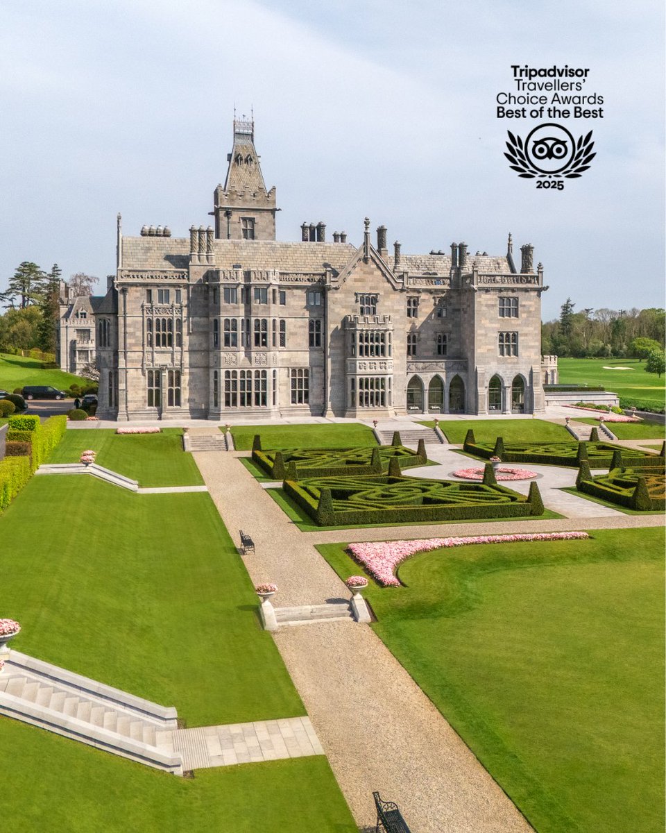 Adare Manor (@theadaremanor) on Twitter photo We are honoured to be named the #1 Hotel in Ireland in the Tripadvisor Travellers’ Choice Awards Best of the Best. This recognition, earned through the kind words of our guests, places Adare Manor among the top 1% of hotels worldwide.
#AdareManor #TravelersChoice <a href="/Tripadvisor/">Tripadvisor</a> We are honoured to be named the #1 Hotel in Ireland in the Tripadvisor Travellers’ Choice Awards Best of the Best. This recognition, earned through the kind words of our guests, places Adare Manor among the top 1% of hotels worldwide.
#AdareManor #TravelersChoice <a href="/Tripadvisor/">Tripadvisor</a>