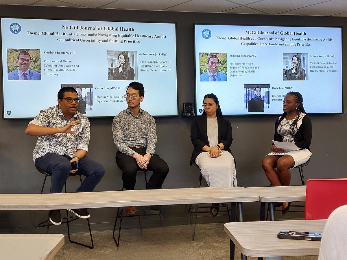 Omotayo Olaoye (@olaoyeomotayo) on Twitter photo Pleased to have moderated the panel session at last week's <a href="/mghjournal/">McGill Journal of Global Health</a> launch event, building on the inspiring keynote by @paimadhu. Appreciated the sincerity and depth of the conversation!
Amid geopolitical uncertainty & shifting priorities, these discussions remain pertinent. Pleased to have moderated the panel session at last week's <a href="/mghjournal/">McGill Journal of Global Health</a> launch event, building on the inspiring keynote by @paimadhu. Appreciated the sincerity and depth of the conversation!
Amid geopolitical uncertainty & shifting priorities, these discussions remain pertinent.