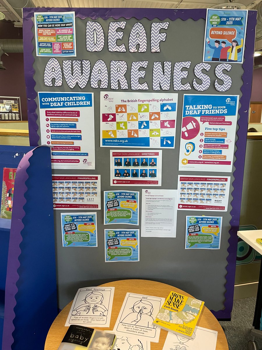 TraffLibraries's tweet image. Did you know that this week is Deaf Awareness Week? At Urmston Library we have BSL resources available all year round. Why not pop in and grab a fingerspelling word search?
 #DeafAwarenessWeek #BSLResources #UrmstonLibrary
