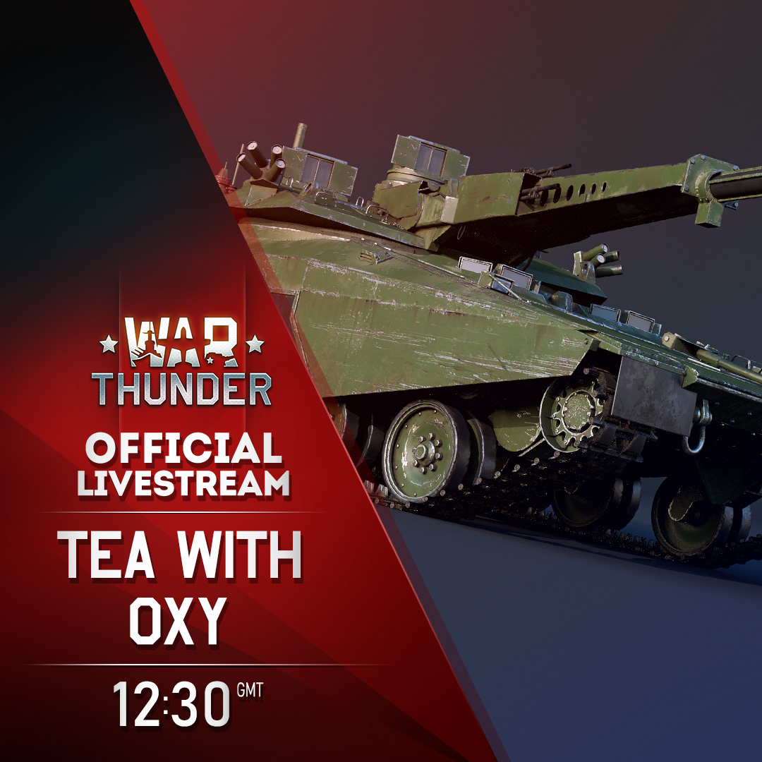 WarThunder's tweet photo. Join us for a casual chat around War Thunder! Oxy will be streaming in a moment, so if you have questions about the game or just want to hang around, we're on Twitch!
👉 https://t.co/OhZnwecuAa https://t.co/CvOYHXqrYc