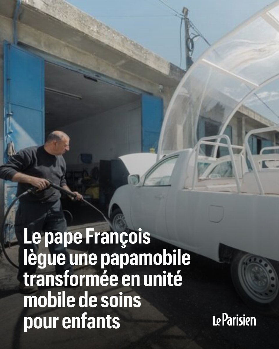 Le pape François, décédé le 21 avril, avait fait part dans ses dernières volontés de son souhait que le véhicule bénéficie aux enfants victimes dans la bande de Gaza 

➡️ l.leparisien.fr/3dKZ