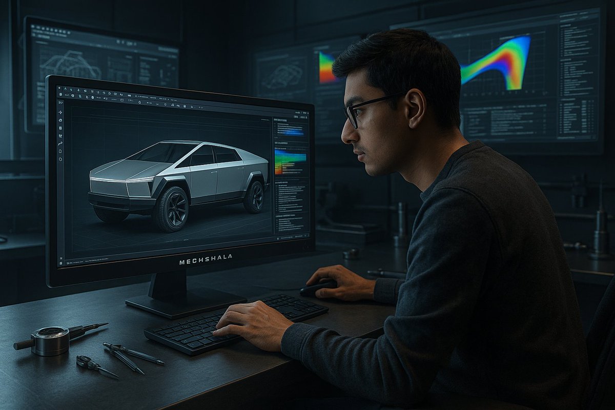 Dheerajkum893's tweet image. 🚗💡 How Does Tesla Design Its Iconic Cars Using CAD?
Ever wondered what goes on behind the scenes at Tesla’s design and engineering labs?
💬 What CAD software do you think Tesla uses ?
Drop your guesses
🔖 #TeslaDesign #CADDesign #SolidWorks #CATIA #SiemensNX #TeslaEngineering
