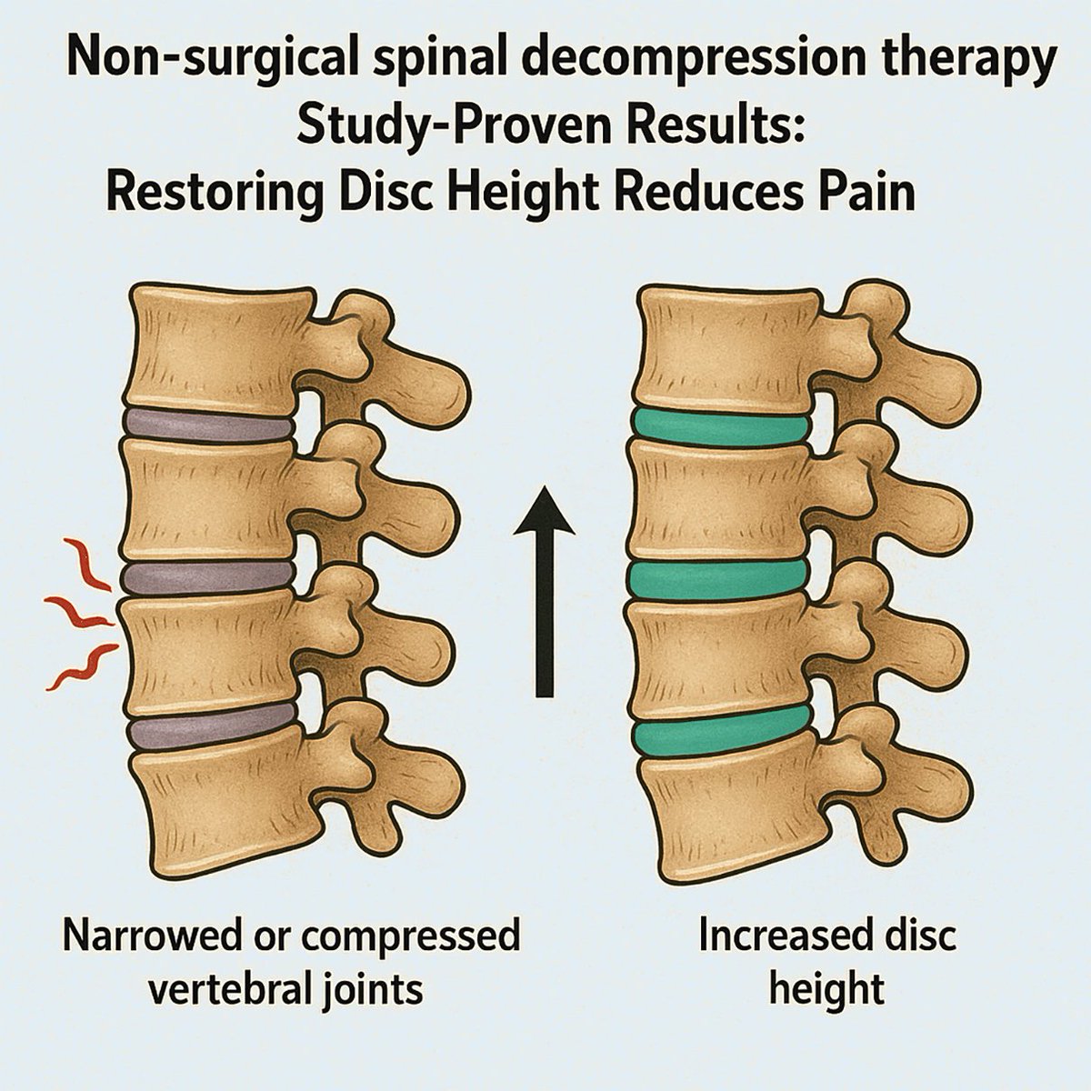 TriangleDecompr's tweet image. Fix Your Back Pain!
New research proves it: Non-surgical spinal decompression increases disc height &amp;amp; eases pain. Get drug-free relief in Cary, NC with Dr Swank &amp;amp; Dr Neill

🔗 triangledecompression.com/post/restore-d…

#LowBackPain #CaryNC #SpinalDecompression #TriangleDecompression #Chiropractic