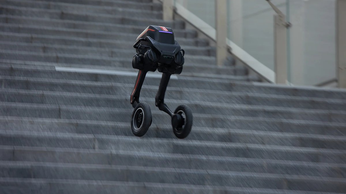 UsmanAnzaar's tweet image. 5/ TRON 1 demonstrates impressive multi-terrain mobility, including stairs with changing heights, hurdles, barriers, resistance to disturbance, and self-righting. It&apos;s shown navigating uneven terrain &amp;amp; maintaining balance under external forces. #RobotMobility