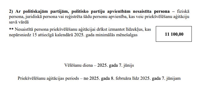 Edgars JÄkabsons šš (@edgarsj) on Twitter photo <a href="/aisiss/">KÄrlis KrÄÄ·is</a> <a href="/janis_neimanis/">š§āāļøJÄnis Neimanis š§āāļø</a> <a href="/JanisVoins/">JÄnis Voins</a> <a href="/armis22/">šššArmands BÅ«manis š±š» Tikai mans viedoklis</a> <a href="/Progresivie/">ProgresÄ«vie</a> <a href="/KNABinforme/">Korupcijas novÄrÅ”anas un apkaroÅ”anas birojs</a> KNAB ziÅas par aÄ£itÄcijas limitiem Ŕī gada paÅ”valdÄ«bu vÄlÄÅ”anÄm ir pdf ar Å”o saturu par treÅ”ajÄm personÄm. TÄtad treÅ”ajÄm personÄm par/pret aÄ£itÄcijai reklÄmu izdevumu limits 11100 eiro. <a href="/aisiss/">KÄrlis KrÄÄ·is</a> <a href="/janis_neimanis/">š§āāļøJÄnis Neimanis š§āāļø</a> <a href="/JanisVoins/">JÄnis Voins</a> <a href="/armis22/">šššArmands BÅ«manis š±š» Tikai mans viedoklis</a> <a href="/Progresivie/">ProgresÄ«vie</a> <a href="/KNABinforme/">Korupcijas novÄrÅ”anas un apkaroÅ”anas birojs</a> KNAB ziÅas par aÄ£itÄcijas limitiem Ŕī gada paÅ”valdÄ«bu vÄlÄÅ”anÄm ir pdf ar Å”o saturu par treÅ”ajÄm personÄm. TÄtad treÅ”ajÄm personÄm par/pret aÄ£itÄcijai reklÄmu izdevumu limits 11100 eiro.