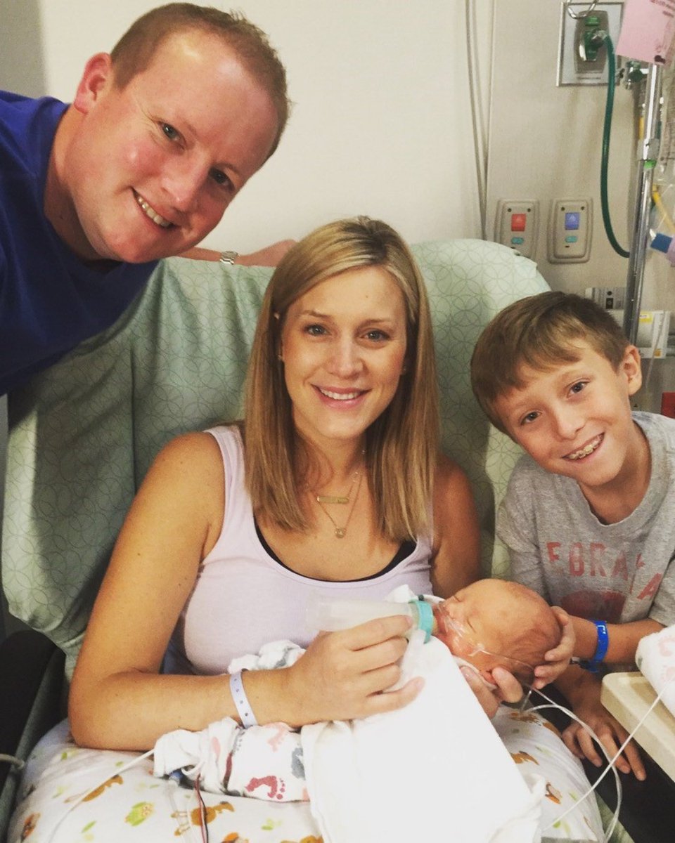 vitalant's tweet photo. Diagnosed with placenta accreta, Kate needed blood transfusions to survive childbirth. Now she’s urging others to donate: “Knowing more moms like me will need blood makes it that much more important.” #GiveBlood: https://t.co/Fvu1uvTmjj https://t.co/fNiFmVTq4I