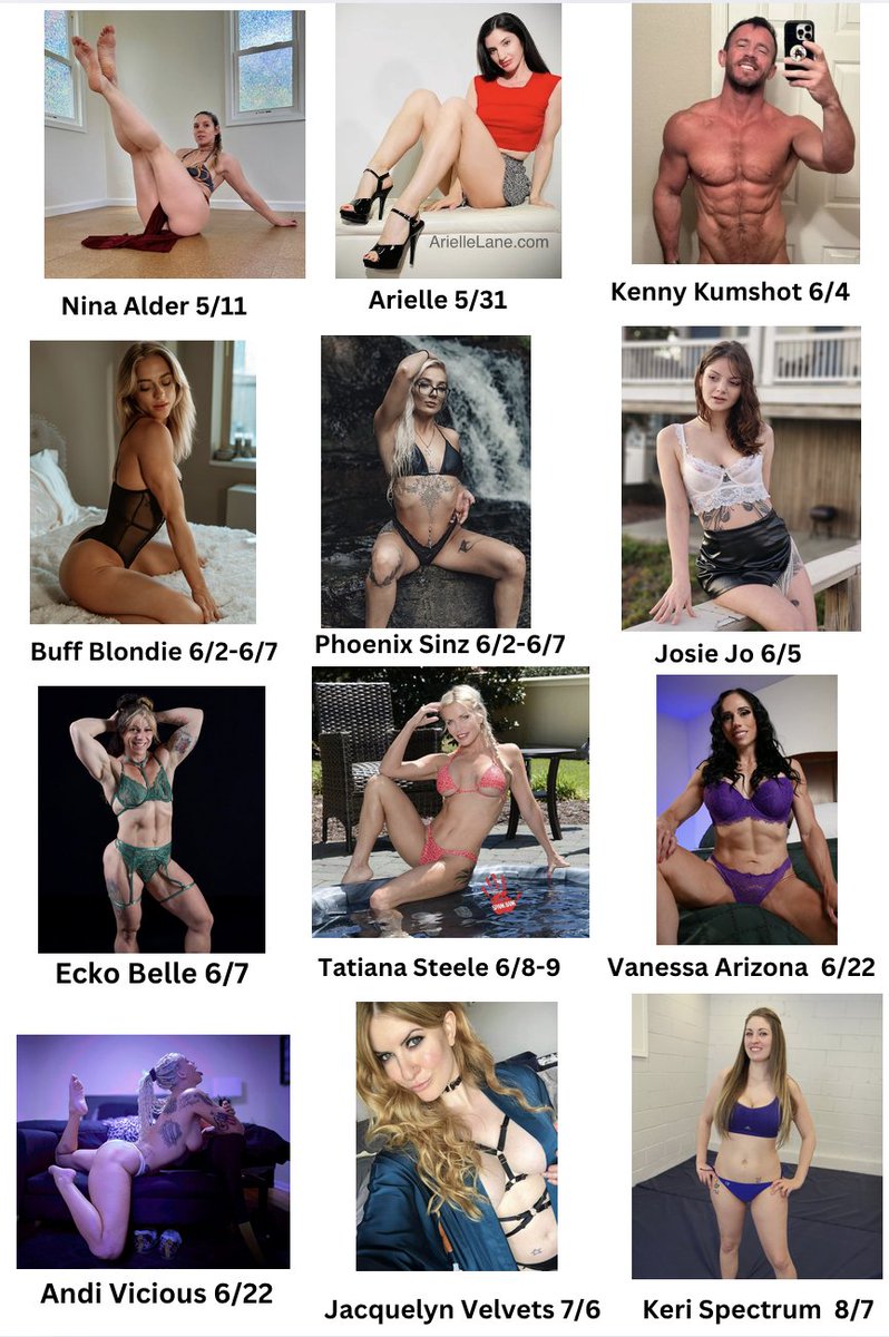 Lora Cross (@lcrossmodel) on Twitter photo CUSTOMS SHOOTS:
5/31 <a href="/MissArielleLane/">arielle lane</a>
6/2 -7 <a href="/buffblondi/">Little Buff Blondie</a> <a href="/lajosiejo/">Josie Jo 👑 Fetcon AUG 6-10th⏪</a> <a href="/Phoenixxxfetish/">Goddess Phoenix Sinz</a> <a href="/Kennykumshot/">Ken</a>
6/7 <a href="/Eckobelleflexes/">Eckobelle</a>
6/9 <a href="/TatianaSteele69/">Tatiana Steele</a>
6/23 @PayAndiVicious <a href="/NessaArizonaxxx/">Vanessa Arizona ✈️ LA 6/19-6/23</a>
7/6 <a href="/missvelvets/">Jacquelyn Velvets ✨VelvetsFantasies.com</a>
8/7 <a href="/SpectrumFightCo/">Spectrum Fight Co</a>
Email: loracrossmodel@gmail.com CUSTOMS SHOOTS:
5/31 <a href="/MissArielleLane/">arielle lane</a>
6/2 -7 <a href="/buffblondi/">Little Buff Blondie</a> <a href="/lajosiejo/">Josie Jo 👑 Fetcon AUG 6-10th⏪</a> <a href="/Phoenixxxfetish/">Goddess Phoenix Sinz</a> <a href="/Kennykumshot/">Ken</a>
6/7 <a href="/Eckobelleflexes/">Eckobelle</a>
6/9 <a href="/TatianaSteele69/">Tatiana Steele</a>
6/23 @PayAndiVicious <a href="/NessaArizonaxxx/">Vanessa Arizona ✈️ LA 6/19-6/23</a>
7/6 <a href="/missvelvets/">Jacquelyn Velvets ✨VelvetsFantasies.com</a>
8/7 <a href="/SpectrumFightCo/">Spectrum Fight Co</a>
Email: loracrossmodel@gmail.com