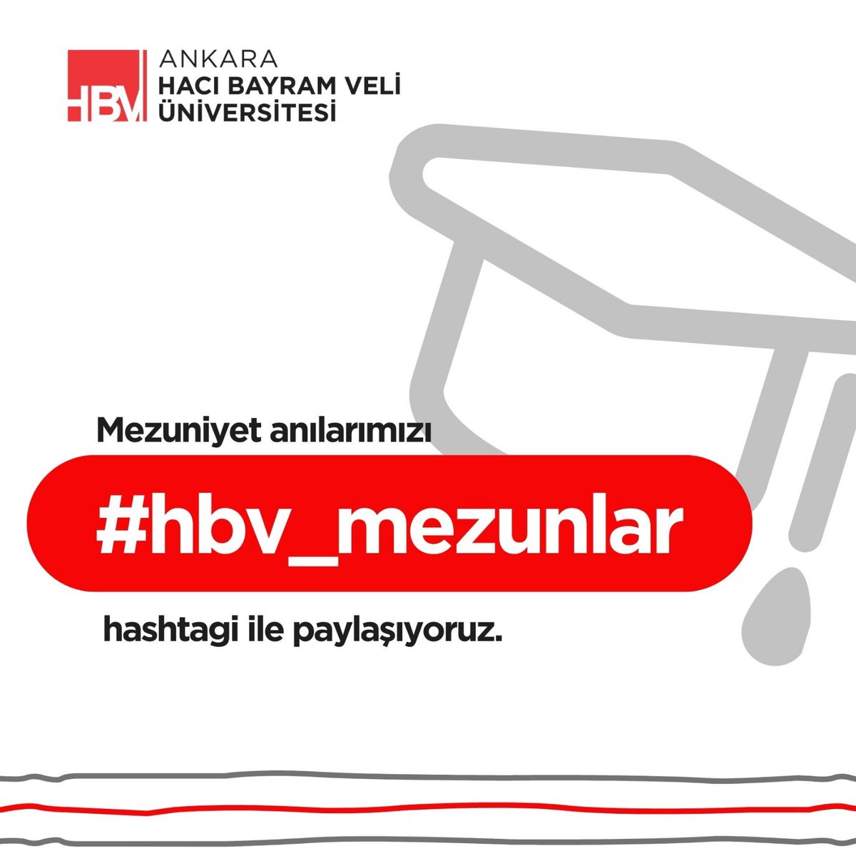 Başta değerli öğrencilerimiz olmak üzere, 2024-2025 döneminde mezuniyet törenlerimize katılacak herkesi, Instagram ve X paylaşımlarını #hbv_mezunlar hashtagi ile yapmaya davet ediyoruz.
Gelin, Üniversitemizin mezunlar ailesinin mezuniyet albümünü hep birlikte oluşturalım !🤳🎓❤️